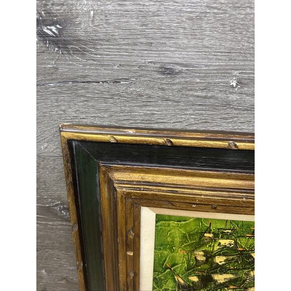 Vintage Seascape Oil Painting on Canvas Signed Zizza Framed Nautical Art 18.5x17 - Picture 5 of 10